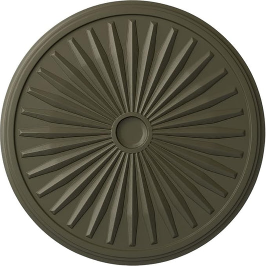 33 1/8"OD x 3 1/2"ID x 1 3/8"P Leandros Ceiling Medallion (Fits Canopies up to 5"), Hand-Painted Witch Hazel