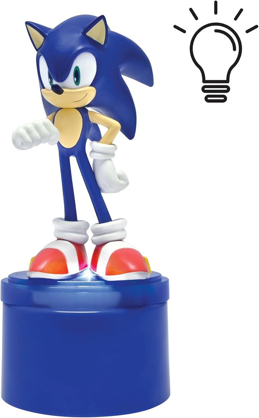 Lexibook, SEGA Sonic The Hedgehog, LED Pocket Night Light for Children's Room, Soft Light, Battery Operated, Blue, NLJ01SN