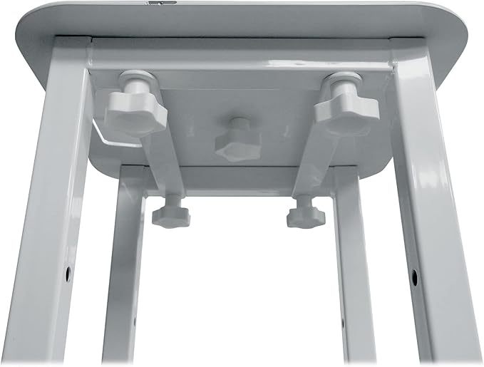 Rockville RTP-GO Portable Collapsible DJ Totem Stand, 132 lbs Capacity, Adjustable 39-70in Height, Black/White Scrims, Travel Bag, Cable Management, for Mobile DJs and Event Lighting
