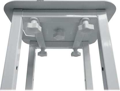 Rockville RTP-GO Portable Collapsible DJ Totem Stand, 132 lbs Capacity, Adjustable 39-70in Height, Black/White Scrims, Travel Bag, Cable Management, for Mobile DJs and Event Lighting
