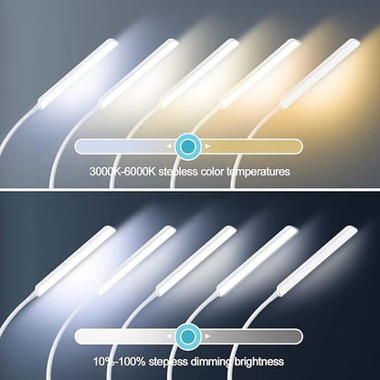 Dimunt Floor Lamp, Bright 15W Floor Lamps for Living Room with 1H Timer, Dimmable LED Floor Lamp 3000K-6000K & Tall Standing Lamp with Remote & Touch Control Reading Floor Lamps for Bedroom-White