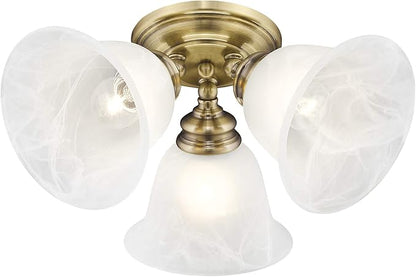 Livex Lighting 1358-01 Essex Ceiling Mount, Antique Brass