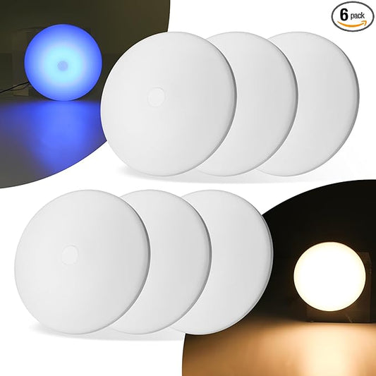 RV Ceiling Light 12V, 4.5Inch RV Light Interior, Dimmable Puck Dome Lights for Motorhome Boat Trailer (Warm White 6Pack)