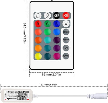 RGBZONE 4 Pin WiFi RGB LED Controller, RF Wireless Remote Control, DC 5V/12V/24V for 5050 3528 5630 RGB LED Strip Lights, Compatible with Alexa Google Home IFTTT