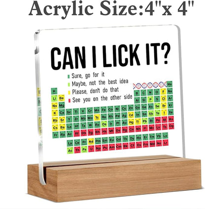 Funny Periodic Table of Elements Sign, Chemistry Gifts for Students, Teacher, Science Lovers, Chemistry Teacher Gift, Science Classroom Decor