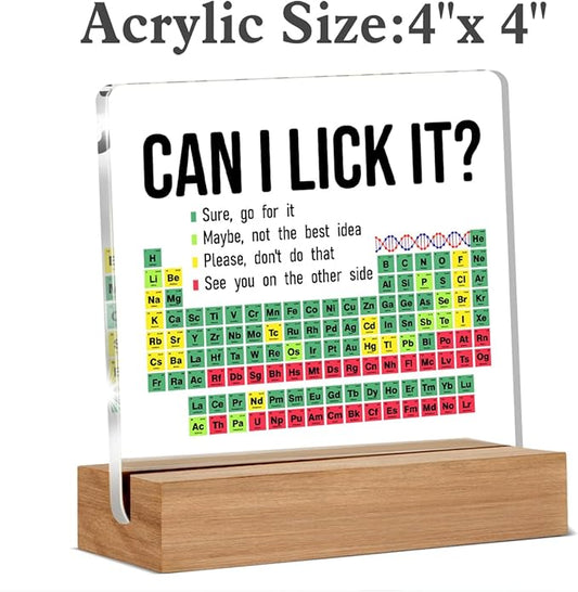 Funny Periodic Table of Elements Sign, Chemistry Gifts for Students, Teacher, Science Lovers, Chemistry Teacher Gift, Science Classroom Decor