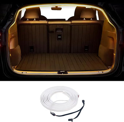 Tlyard Trunk LED Lights Strip for Tesla Model 3 2017-2023 Back Interior Frunk Lightning Waterproof &High Brightness Strip for Tesla Model 3 Accessories Warm White