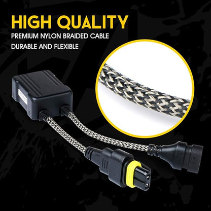 Xprite 9005 LED Canbus Decoder Anti Flicker Harness Error Free Resistor Capacitor for LED Headlight Bulbs Accessory, Pack of 2
