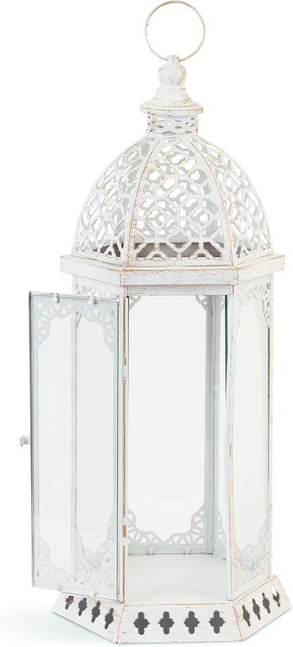 Zingz & Thingz Fancy Antique Style Candle Lantern Holder, Decorative Light Home Decor, 19.75" Tall, Graceful Lantern