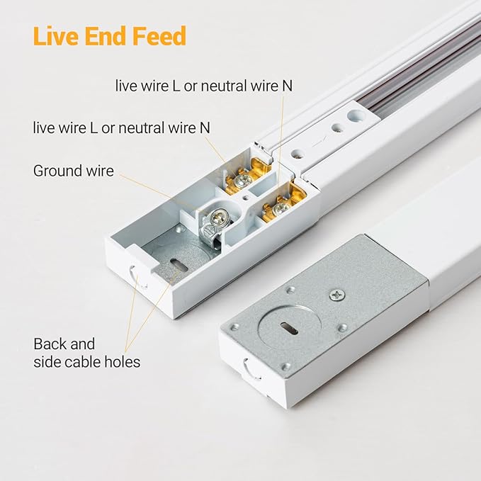 VANoopee 16-Light LED Track Lighting Kit with 13FT H Type Track Lighting Rail, Dimmable LED Track Light Heads Modern Kitchen Track Lighting Fixtures Ceiling Spot Light 3000K 24° CRI90+ 10W 800lm White