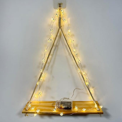 GUOCHENG 16FT 50LEDs Music Note String Lights, Music Stave Fairy Light 3AA Batteries Operated Decorative Light Strings, Musical Starry Lights for Indoor Outdoor(1 Pack)