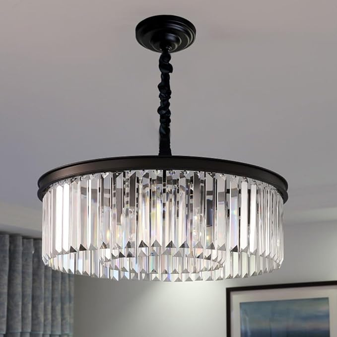 Crystal Chandeliers Modern Contemporary Ceiling Lights Fixtures Pendant Lighting Dining Room Living Room Chandelier D21.6 H7.1