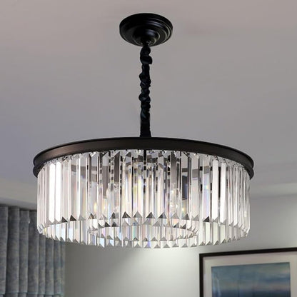 Crystal Chandeliers Modern Contemporary Ceiling Lights Fixtures Pendant Lighting Dining Room Living Room Chandelier D21.6 H7.1