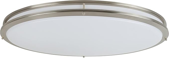 Design House 32 Inch Owens Integrated LED Ceiling Light, Dimmable, Bed Hall Kitchen Entry, Brushed Nickel – Design House, 587261
