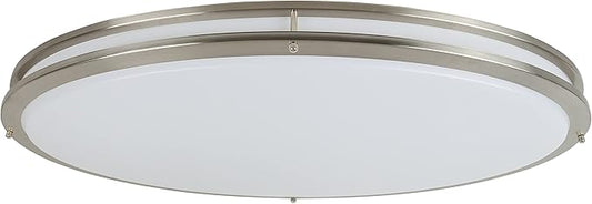 Design House 32 Inch Owens Integrated LED Ceiling Light, Dimmable, Bed Hall Kitchen Entry, Brushed Nickel – Design House, 587261