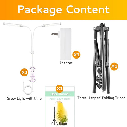 420 LED Grow Lights for Indoor Plants Full Spectrum, LED Plant Light with Stand, Adjustable Height, Plant Grow Lights with Auto 4/8/12/H Timer for Indoor Tall Plants.