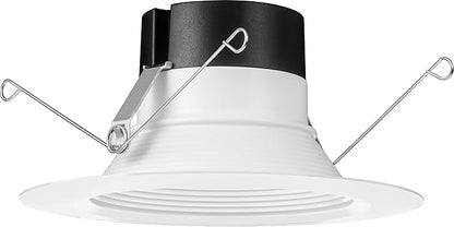 Juno E Series 5"/6" LED Ceiling Light, Baffle Trim Recessed Lighting with 5-in-1 Switchable White Color, 1200 Lumens for High Ceilings, Wet Rated LED Downlight, Dimmable, White