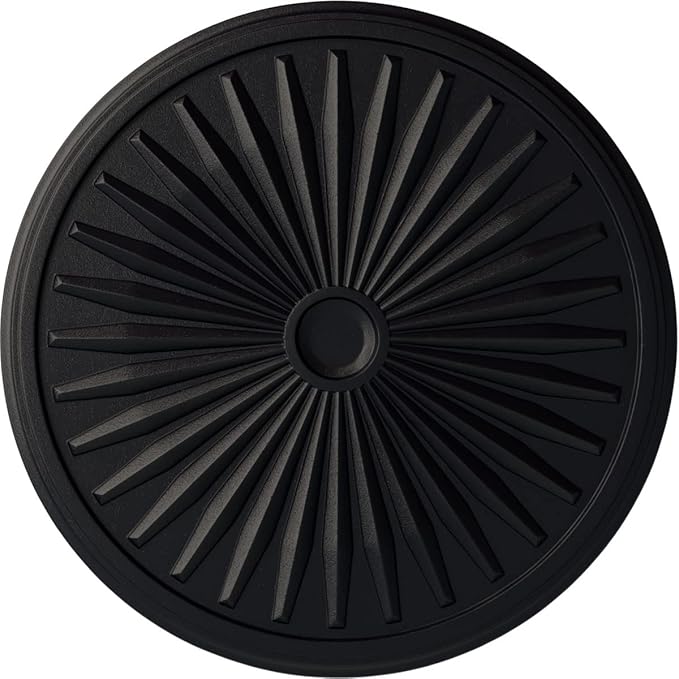 Ekena Millwork CM33LESGS 33-1/8" x 3-1/2" x 1-3/8" Leandros Ceiling Medallion, Steel Gray
