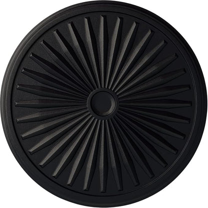Ekena Millwork CM33LESGS 33-1/8" x 3-1/2" x 1-3/8" Leandros Ceiling Medallion, Steel Gray