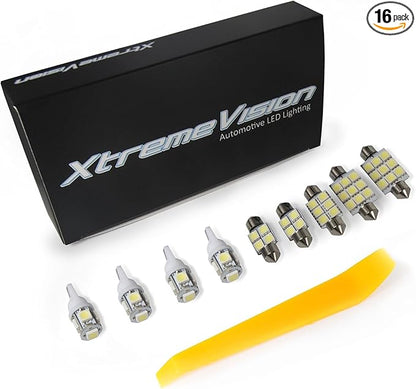 XtremeVision Interior LED for Chevy Trailblazer 2002-2009 (16 Pieces) Blue Interior LED Kit + Installation Tool