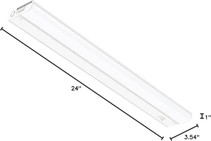 Inlight 24-inch Hardwired Only LED Under Cabinet Lighting, Daylight White(5000k), Dimmable, Matte White Finished, ETL Listed, IN-0201-13-WH-50