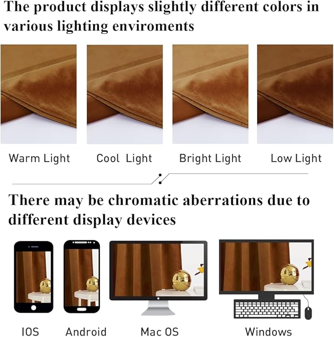 StangH Burnt Orange Curtains, Autumn Fall Decor Elegant Velvet Window Panels, Energy Efficient Super Soft Drapes for Living Room/Cafe/French Door, W52 x L102 inches, 1 Panels