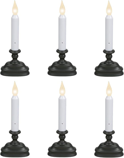 Xodus Innovations FPC1520A Battery Operated LED Window Candles with Dusk to Dawn Sensor, Aged Bronze/Black, (Pack of 6)