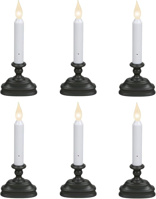 Xodus Innovations FPC1520A Battery Operated LED Window Candles with Dusk to Dawn Sensor, Aged Bronze/Black, (Pack of 6)