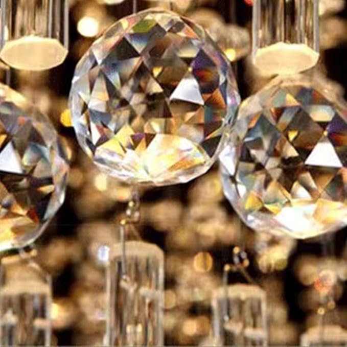 Flashing God D32''X H79'' Foyer Chandelier for High Ceilings,Square Crystal Raindrop Chandeliers,Large Chandelier for Entrance Foyer Villa,4 Tier Chandeliers
