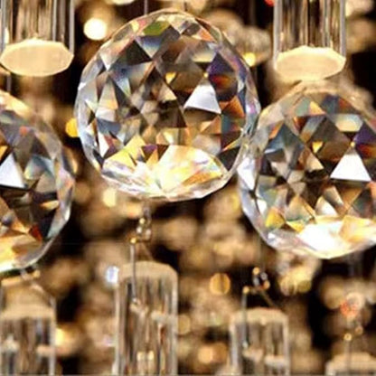 Flashing God D32''X H79'' Foyer Chandelier for High Ceilings,Square Crystal Raindrop Chandeliers,Large Chandelier for Entrance Foyer Villa,4 Tier Chandeliers
