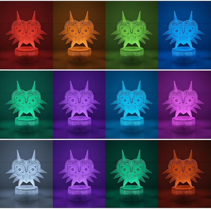 3D Night Light, 16 Color Changing Cartoon USB Desk Lamp, Crest of Hyrule Illusion Lighting with Remote Control for Home Decor Gift for Kids. (2)