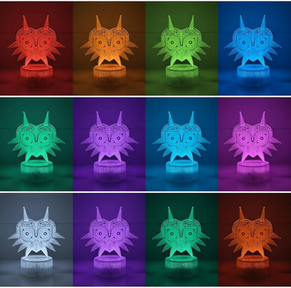 3D Night Light, 16 Color Changing Cartoon USB Desk Lamp, Crest of Hyrule Illusion Lighting with Remote Control for Home Decor Gift for Kids. (2)