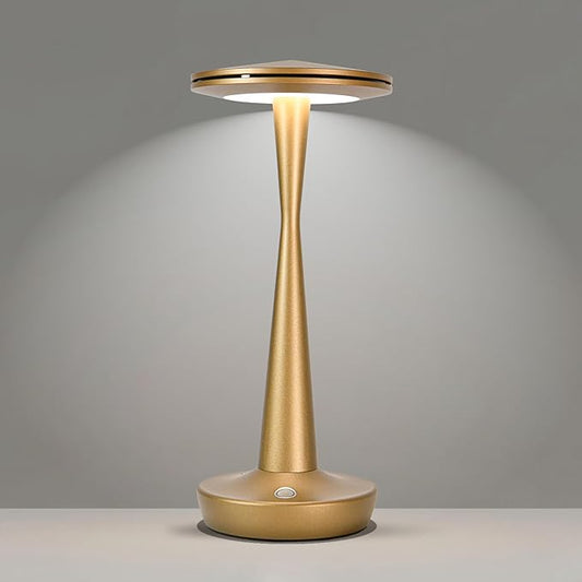 Cordless Table Lamp Rechargeable, 6000mAh Battery Operated Portable Table Light,Dimming LED Table Lamp for Restaurant/Patio/Outdoor (Bronze)