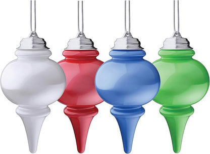 Xodus Innovations WP610-3 Battery Powered 8 inch LED Finial Ornaments, Pulsing Action, Dusk Sensor (Pack of 3), Blue