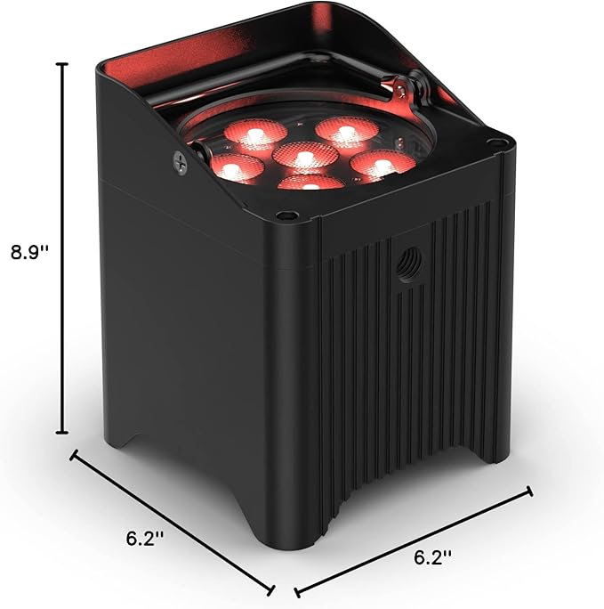 Freedom Par T6 Wireless, Battery-Operated, Tri-Color (RGB) LED Uplight