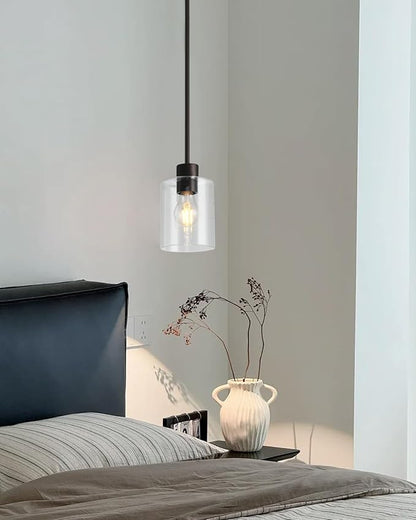 Brown and Gold Pendant Lights Kitchen Island - Clear Glass Pendant Light Fixture Multiple Stems Rods 3 Units 12 Inch 3 Units 4 Inch (2 Pack Brown and Gold Downrod)