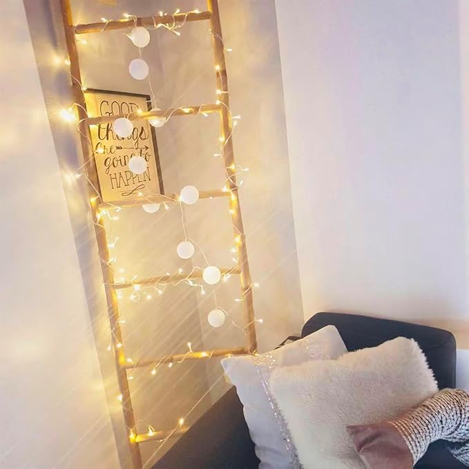 String Lights Battery Operated - 33 FT 80 LED Outdoor Indoor Fairy Lights, Waterproof Twinkle Christmas Light for Bedroom Party Wedding Classroom Tent Loft Bed Patio Decor