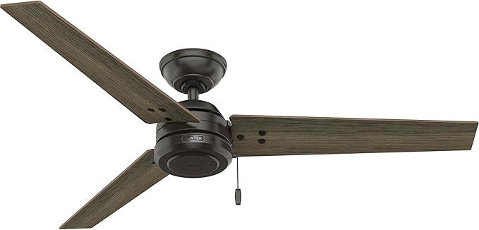 Hunter Cassius - Outdoor or Indoor Ceiling Fan No Light (Noble Bronze, 52 inch)
