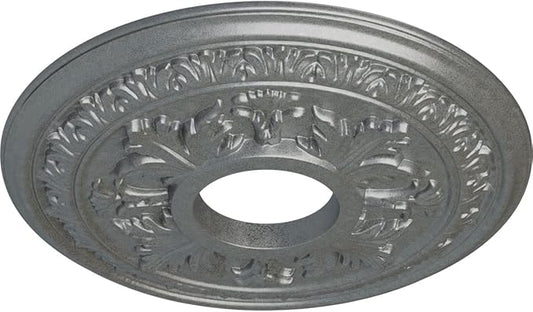 Ekena Millwork CM15BAPLS Baltimore Hand-Painted Ceiling Medallion, Platinum