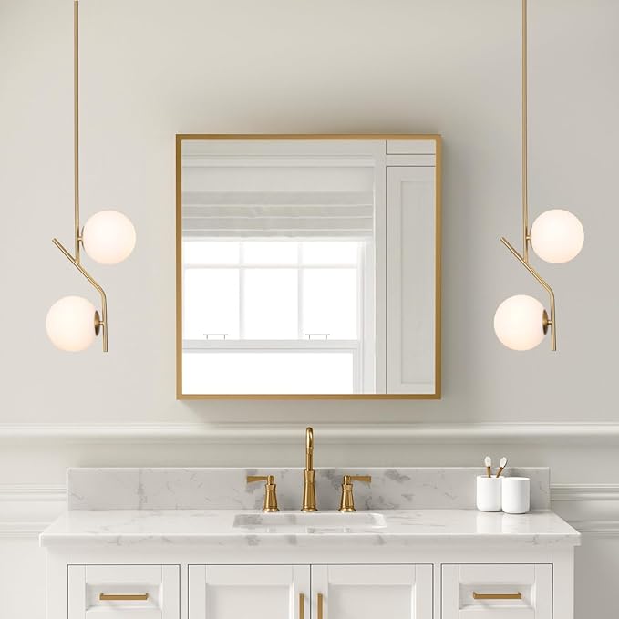 SeeU Brass Pendant Lighting 2 Light Chandelier Gold Globe Pendant Light Fixture Indoor Hanging Light Fixture for Kithchen Island Dinning Room Bedroom