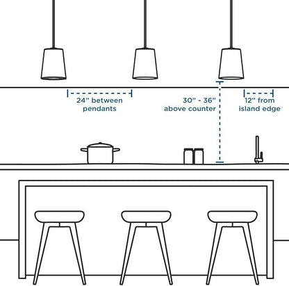 Progress Lighting P5078-20 1-Light Stem-Hung Mini-Pendant with White Etched Glass, Antique Bronze