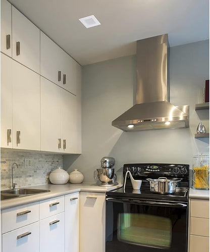 NICOR Lighting 5 inch White Square LED Recessed Downlight in 3000K (DQR5-10-120-3K-WH-BF)