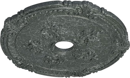 Ekena Millwork CM26ATAGC 26"OD X 3 3/4"ID X 1 1/2"P Attica With Rose Ceiling Medallion Fits Canopies Up To 4 1/2", Athenian Green Crackle