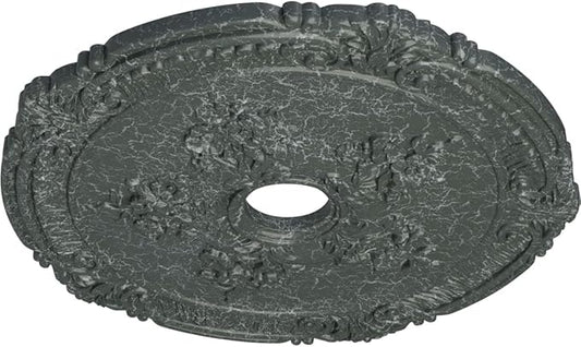 Ekena Millwork CM26ATAGC 26"OD X 3 3/4"ID X 1 1/2"P Attica With Rose Ceiling Medallion Fits Canopies Up To 4 1/2", Athenian Green Crackle