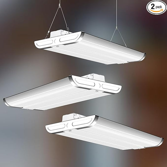 2Pack 2FT 200W LED Commercial Linear High Bay Light 28000LM[Eqv.800W MH/HPS],AC100-277V【Driver Equipped】 5000K,Linear Hanging High Bay Light,UL Complied