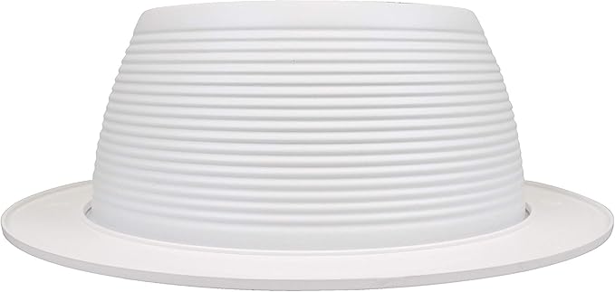 NICOR Lighting 6 inch White Recessed Baffle Trim with 1 inch Trim Ring, Fits 6 inch Housings (17511-1)
