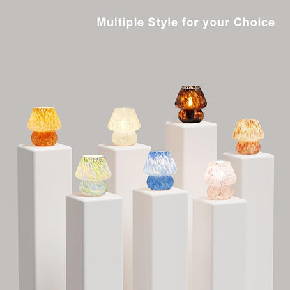 Dawnwake Mushroom Lamp Table Lamp for Bedroom,Small Desk Bedside Lamps for Living Room,Mushroom Decor Cute Mini Modern Mid Century Lamps for Night Stands,Aesthetic Home Living Room Decor(Green)