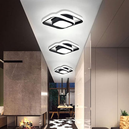 Motion Sensor LED Ceiling Light Indoor, 36W Cool White Mount Motion Activated Light Fixture Modern Flush Mount Ceiling lamp for Closet Laundry Bathroom Hallway Stair Porch Basement. (Square)
