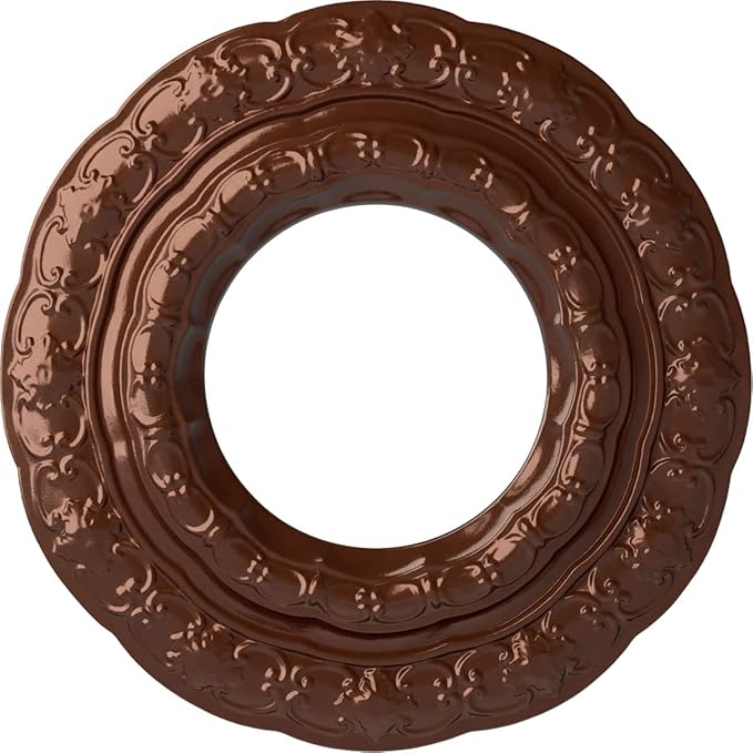 Ekena Millwork CM15LICPS 15 3/8"OD X 7"ID X 1"P Lisbon Ceiling Medallion Fits Canopies Up to 7", Copper Penny