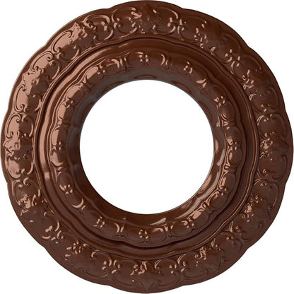 Ekena Millwork CM15LICPS 15 3/8"OD X 7"ID X 1"P Lisbon Ceiling Medallion Fits Canopies Up to 7", Copper Penny